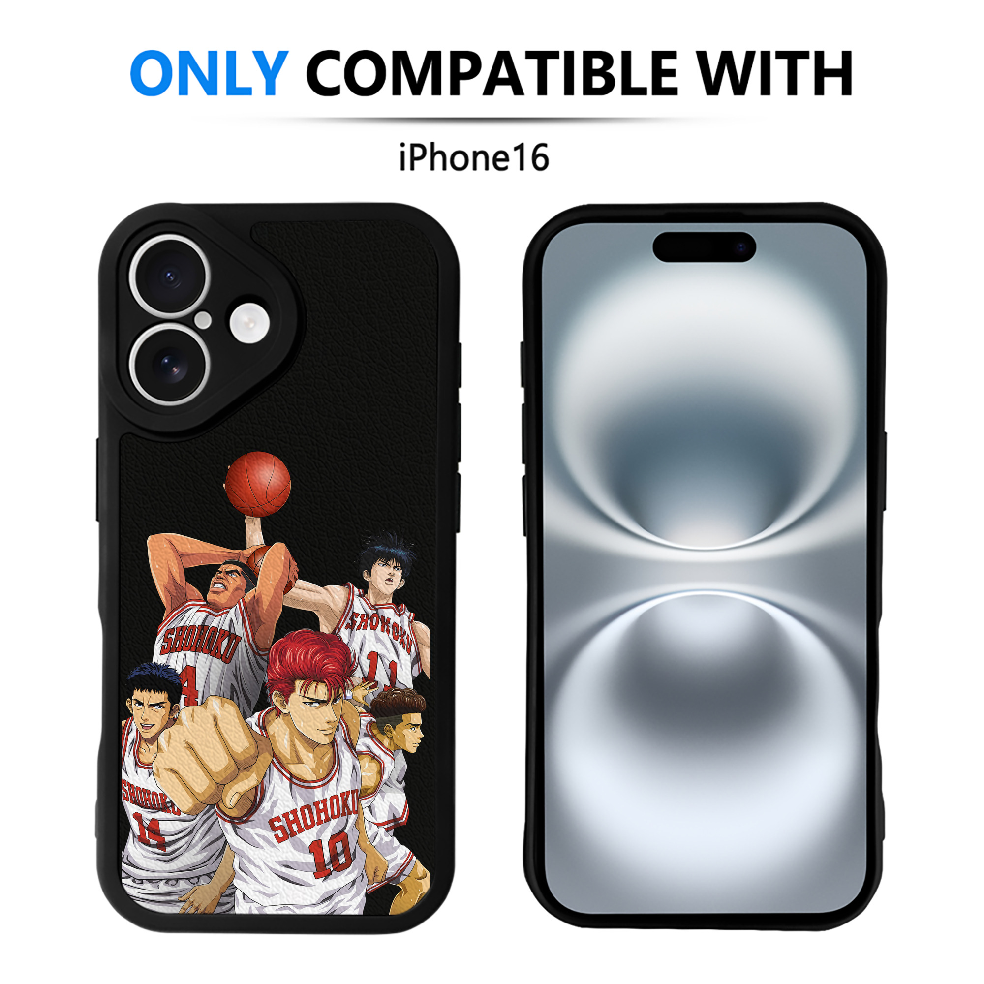 （画像用） SLAM DUNK／スラムダンク 【iPhone 16シリーズ対応】シリコンスマホケース（レザー調） 材質：シリコン